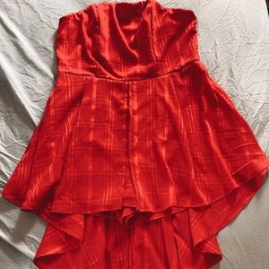 Red Romper Dress (Longer in the back)